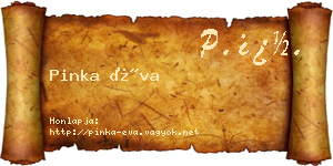 Pinka Éva névjegykártya